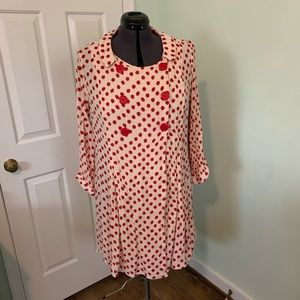 Polka dot swingy tunic